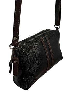 Cartera de Cuero SELMA negro castagno