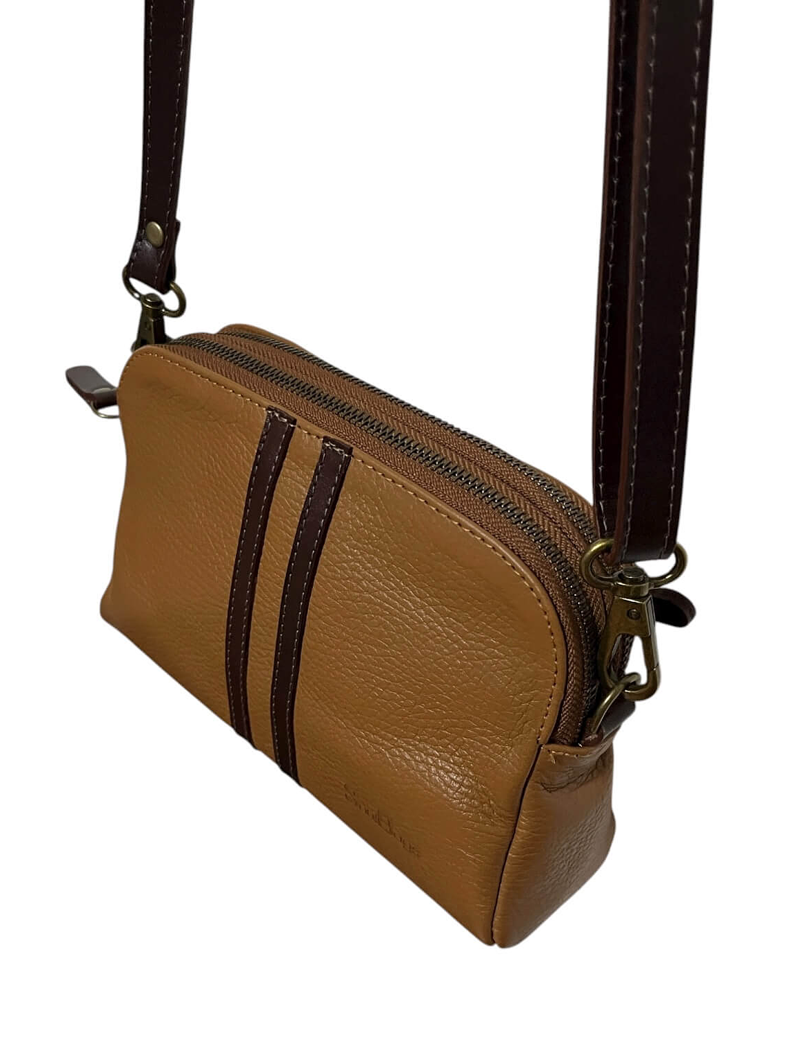 Cartera de Cuero SELMA camel 2