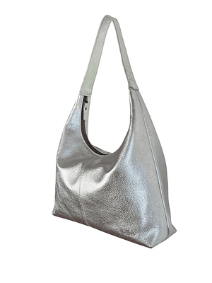 Cartera de Cuero FREYA plata