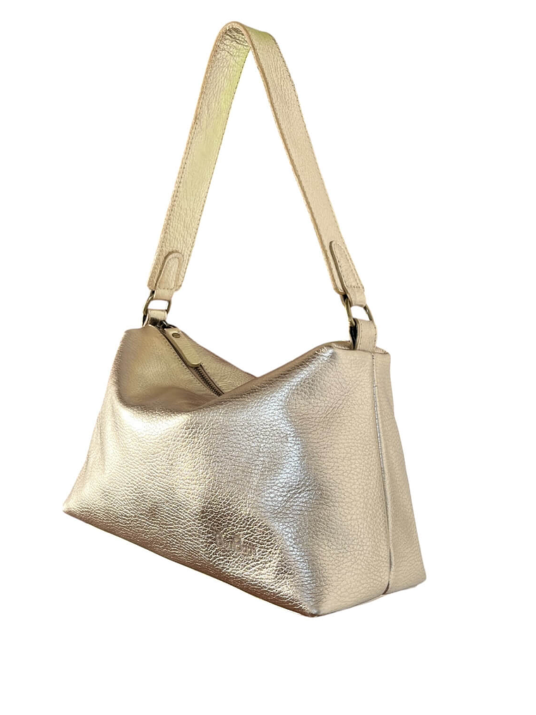 Cartera de Cuero KARINA dorado 1