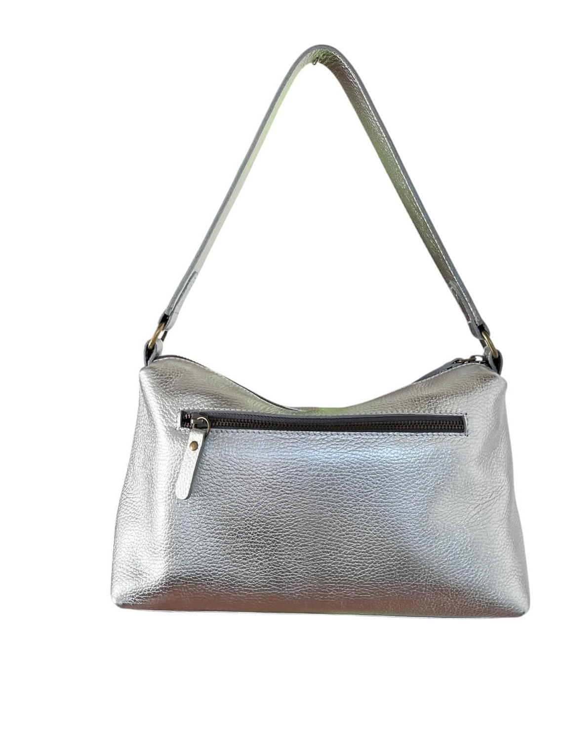 Cartera de Cuero KARINA plata 4