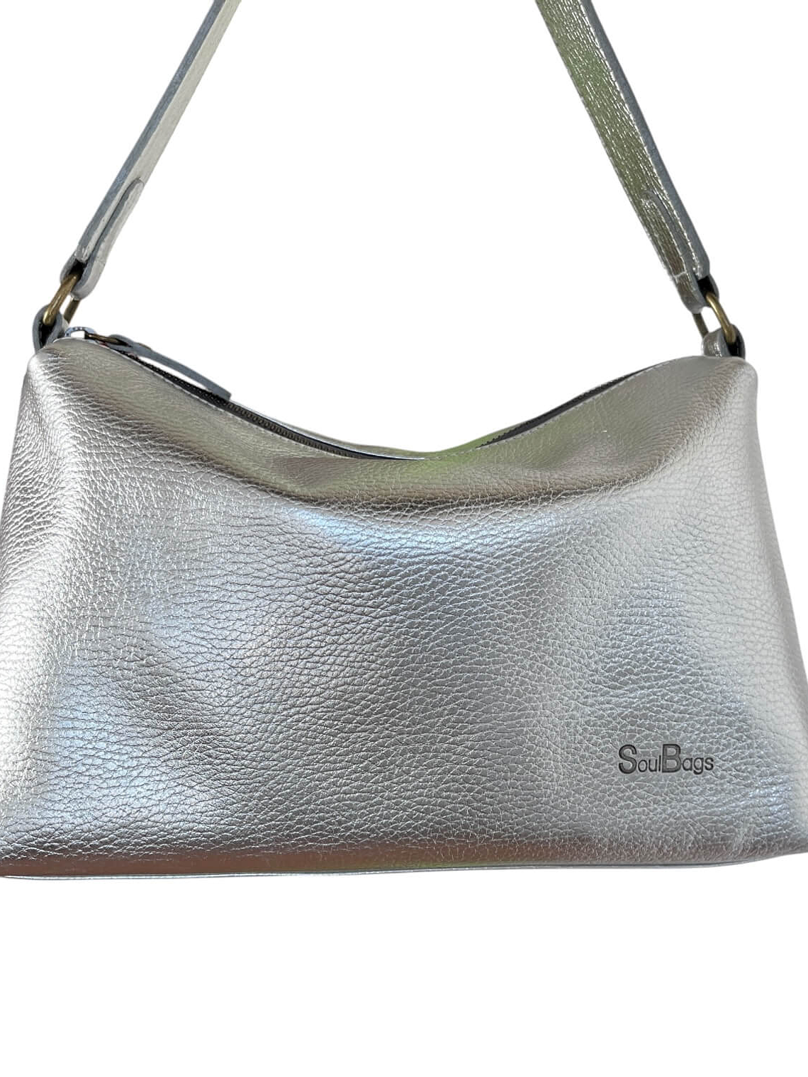 Cartera de Cuero KARINA plata 5