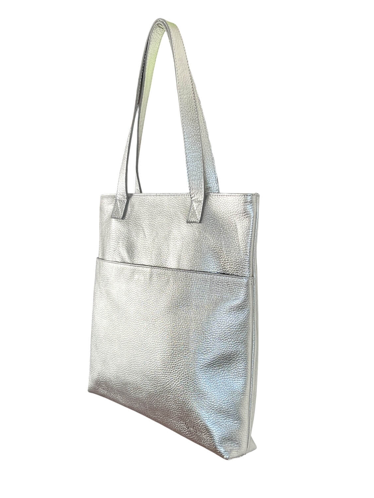 Cartera de Cuero TRINETTE plata 2