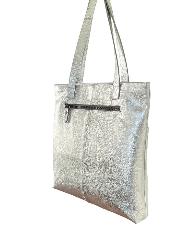 Cartera de Cuero TRINETTE plata 4