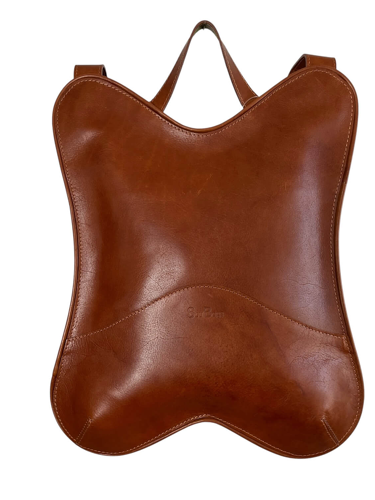 Mochila de Cuero PAPI RICKY curry 1