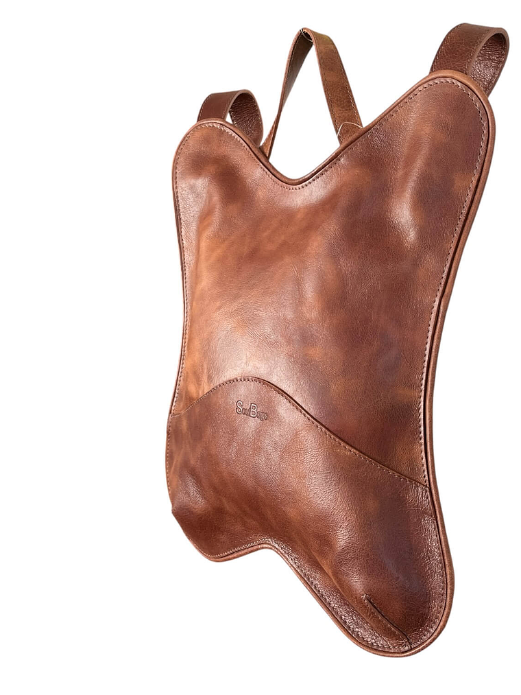 Mochila de Cuero PAPI RICKY almendra 3