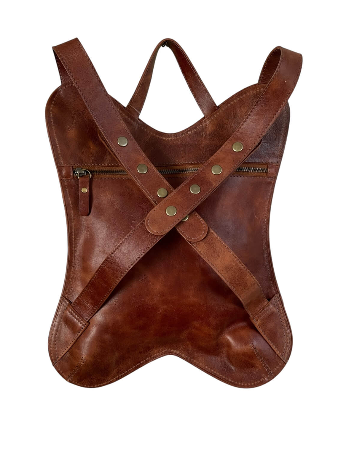 Mochila de Cuero PAPI RICKY almendra 4