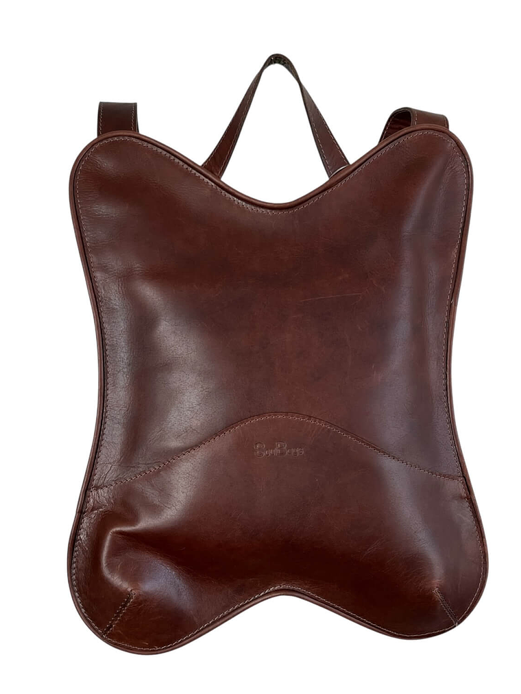 Mochila de Cuero PAPI RICKY castaño 1