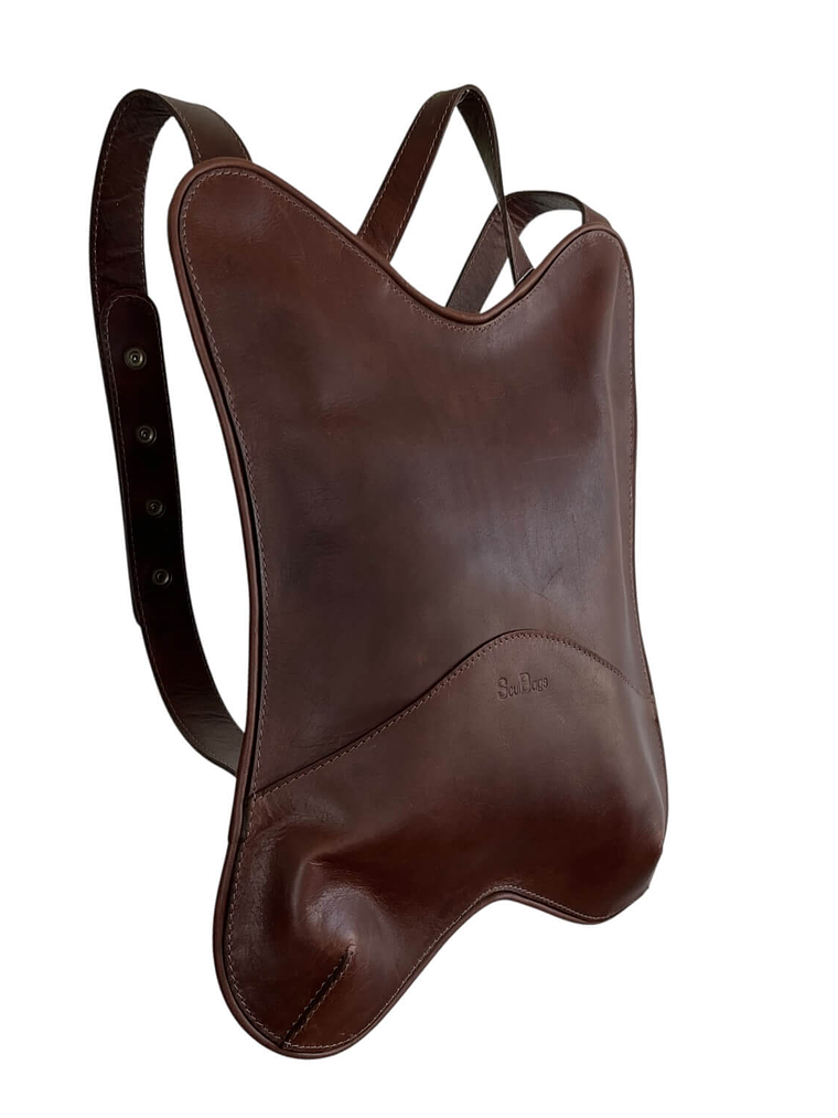 Mochila de Cuero PAPI RICKY castaño 2