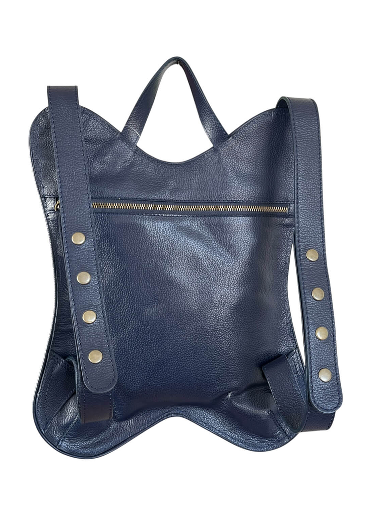 Mochila de Cuero PAPI RICKY azul 3