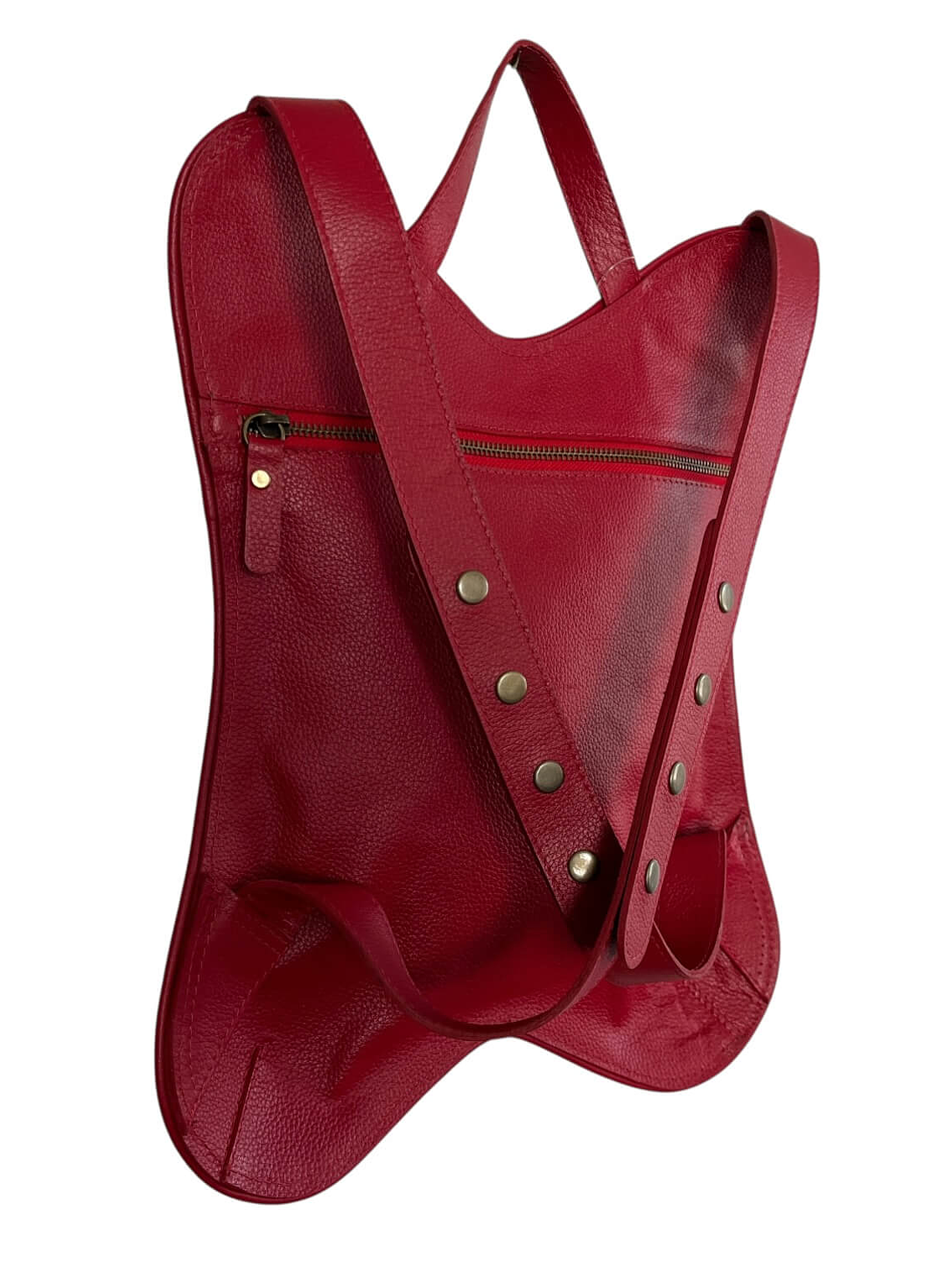 Mochila de Cuero PAPI RICKY rojo 3