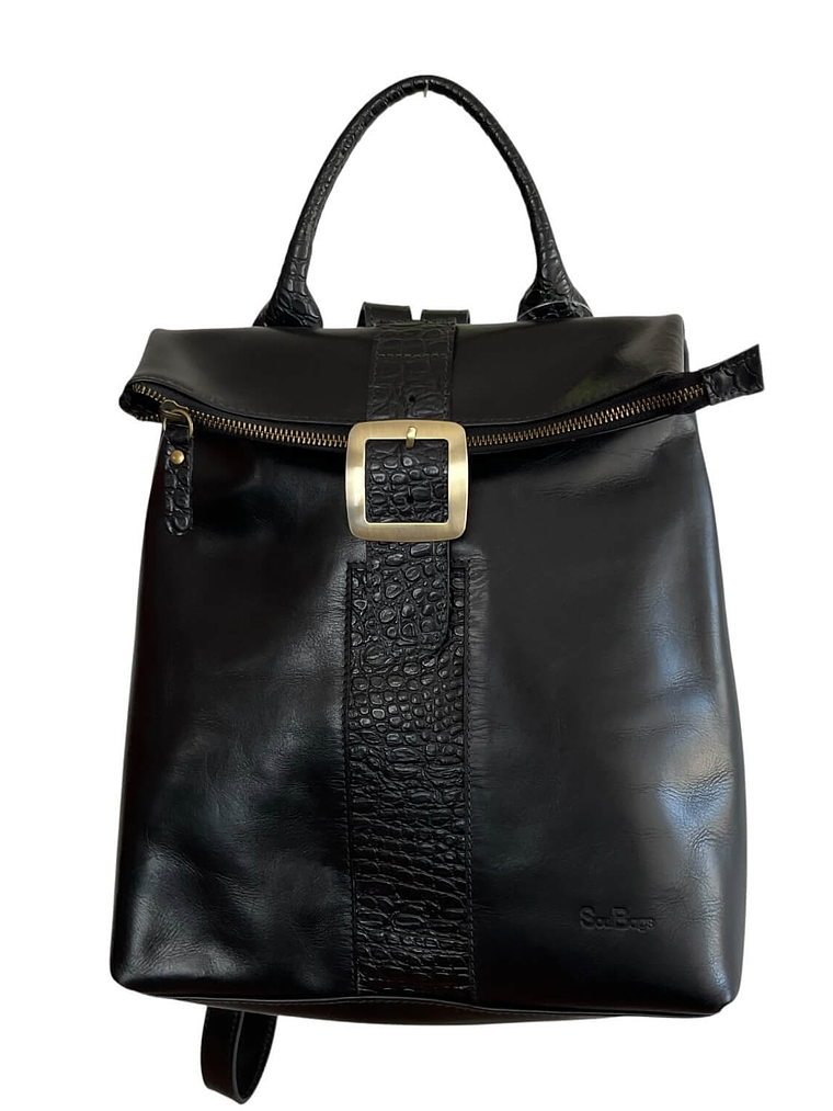 Mochila Cartera de cuero CINDY negro 1