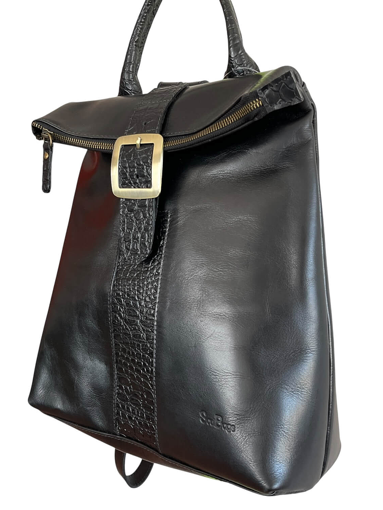 Mochila Cartera de cuero CINDY negro 2