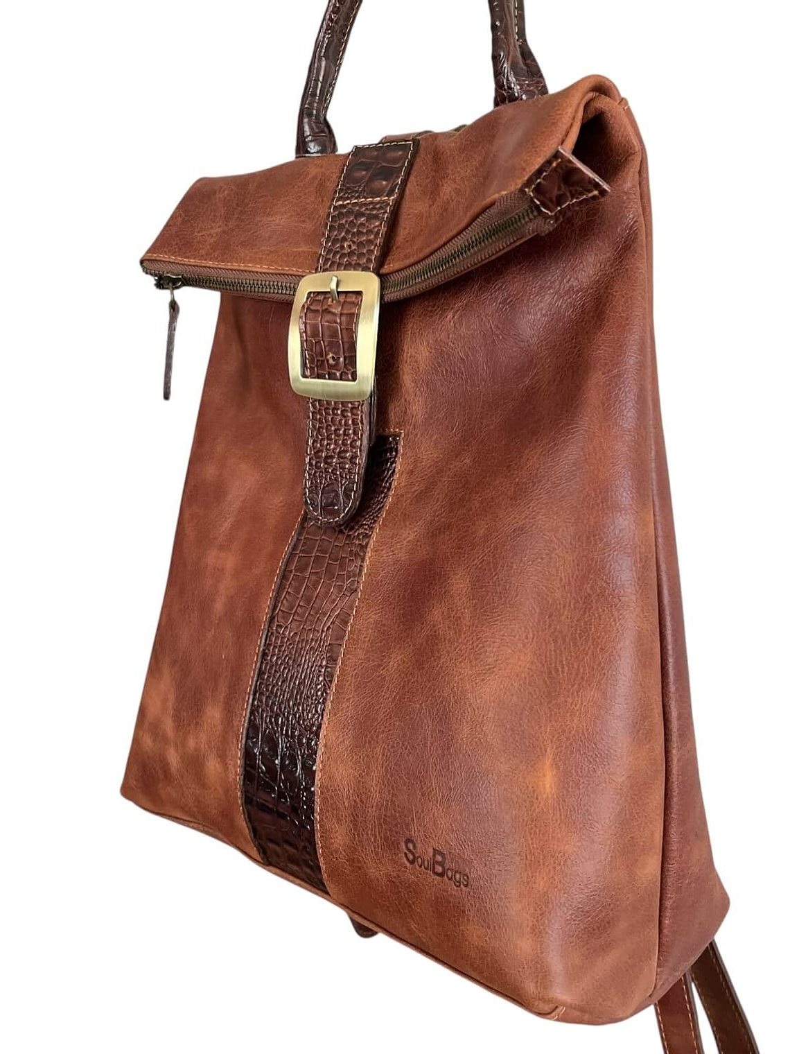 Mochila Cartera de cuero CINDY Almendra 5