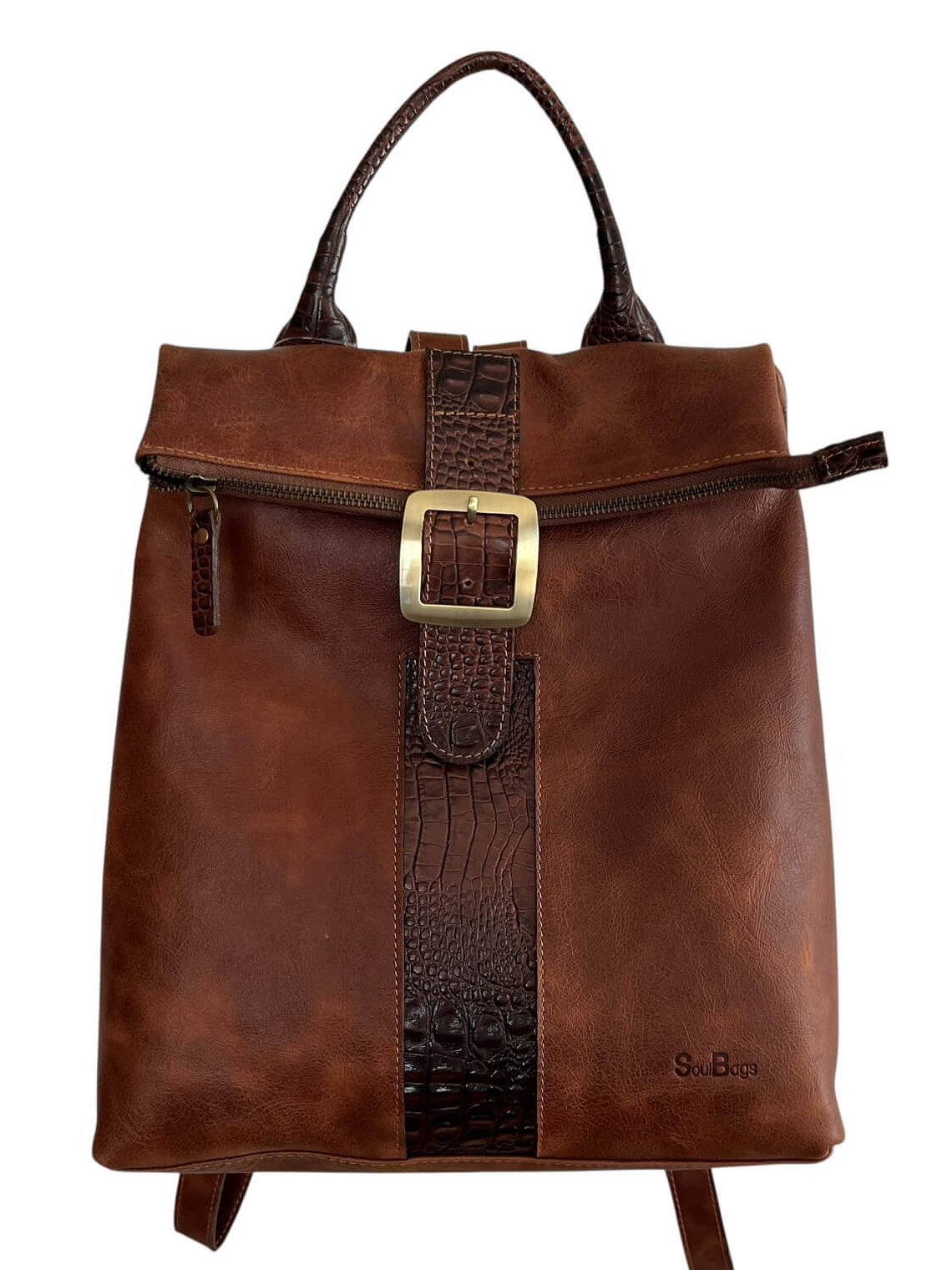 Mochila Cartera de cuero CINDY Almendra 1