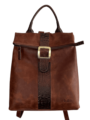 Mochila Cartera de cuero CINDY Almendra