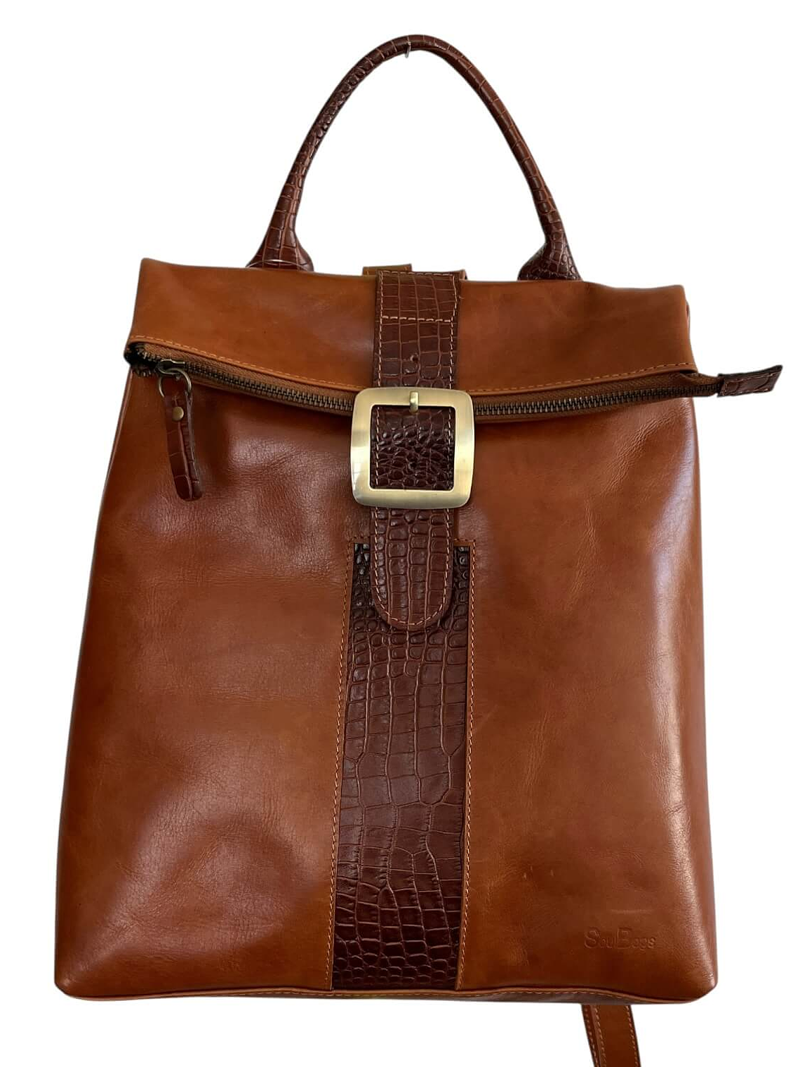 Mochila Cartera de cuero CINDY curry 1