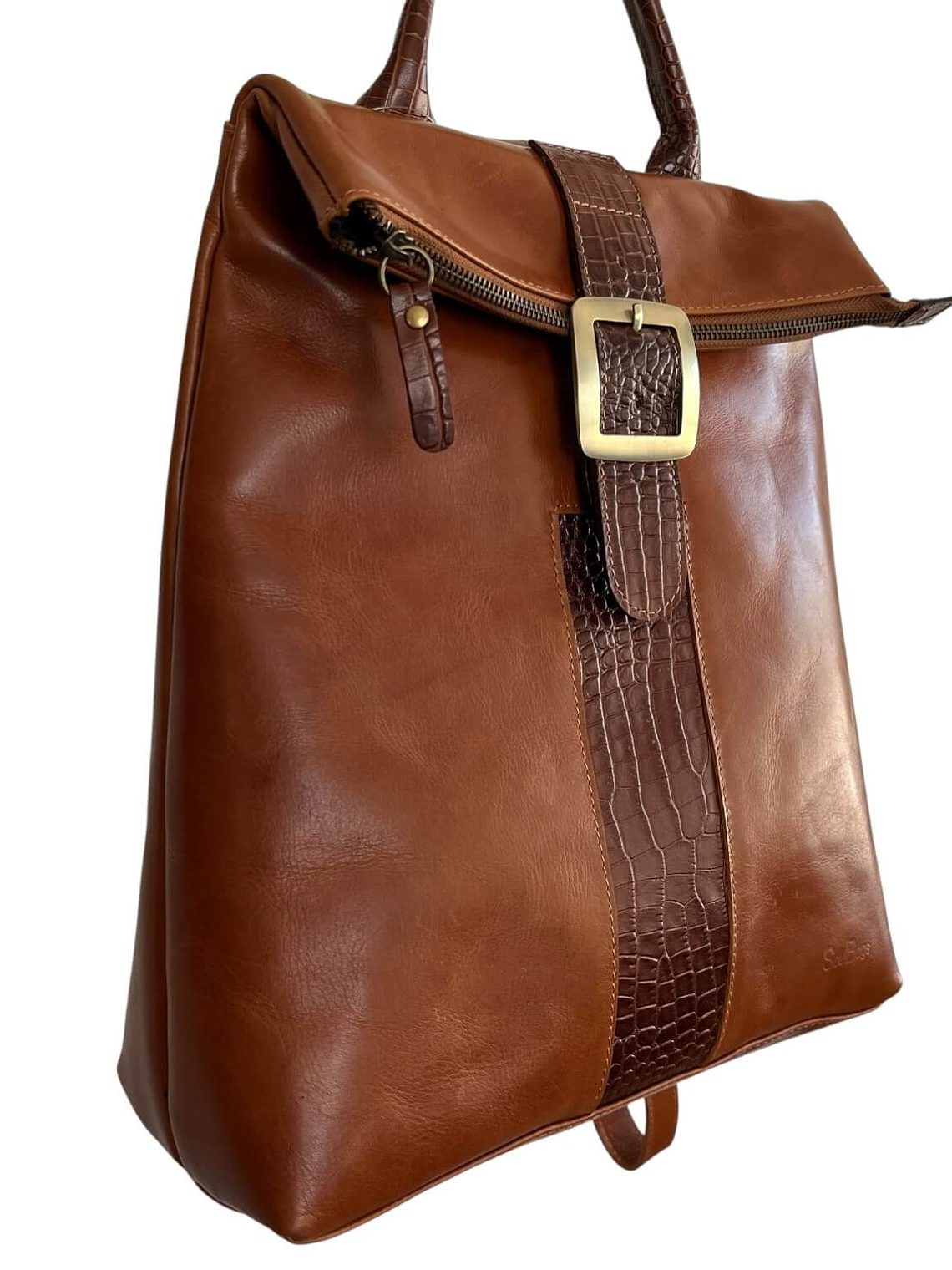 Mochila Cartera de cuero CINDY curry 4