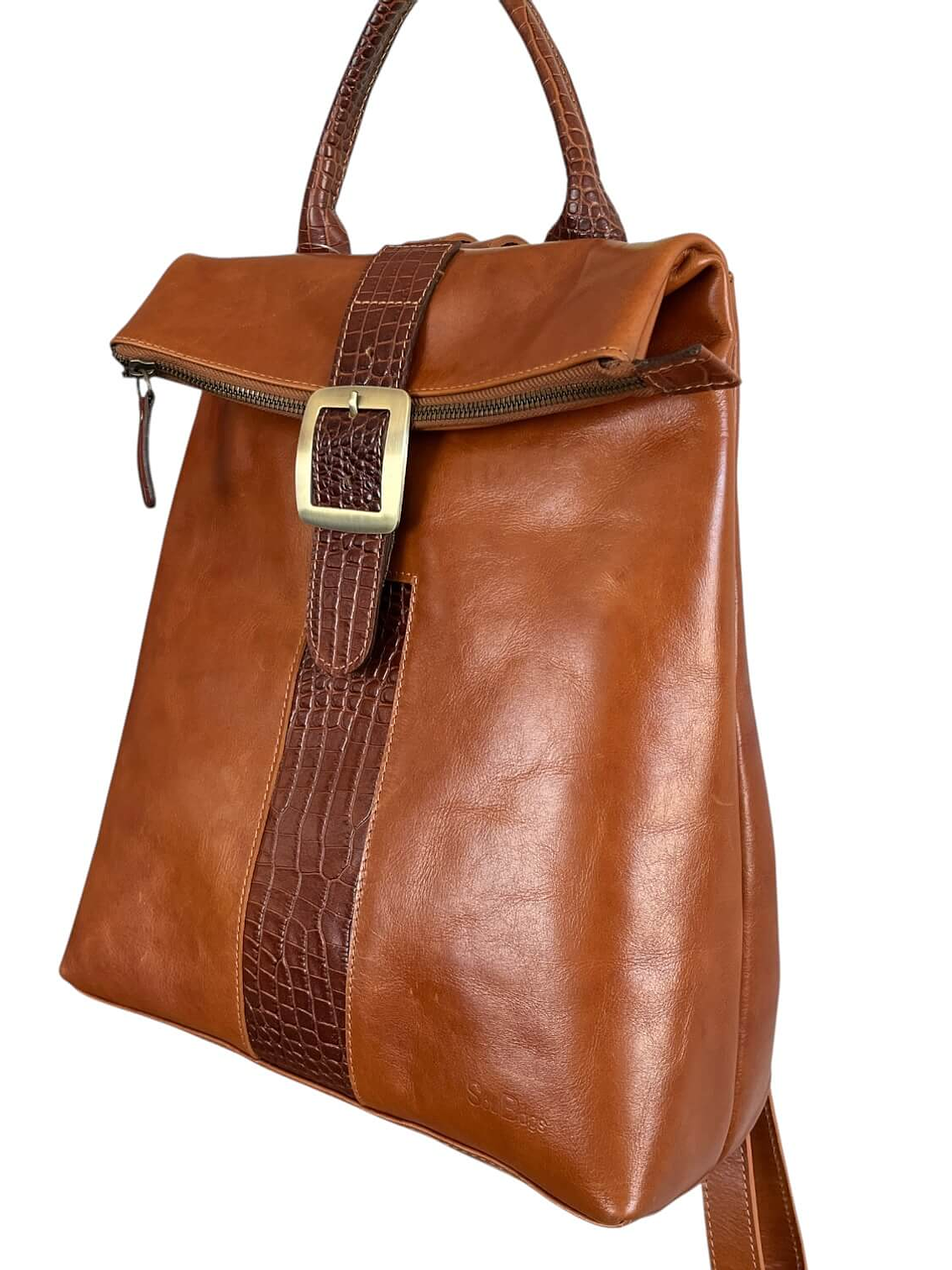 Mochila Cartera de cuero CINDY curry 2