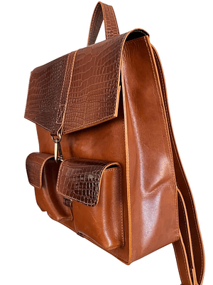 Mochila de Cuero ANTONELLA curry