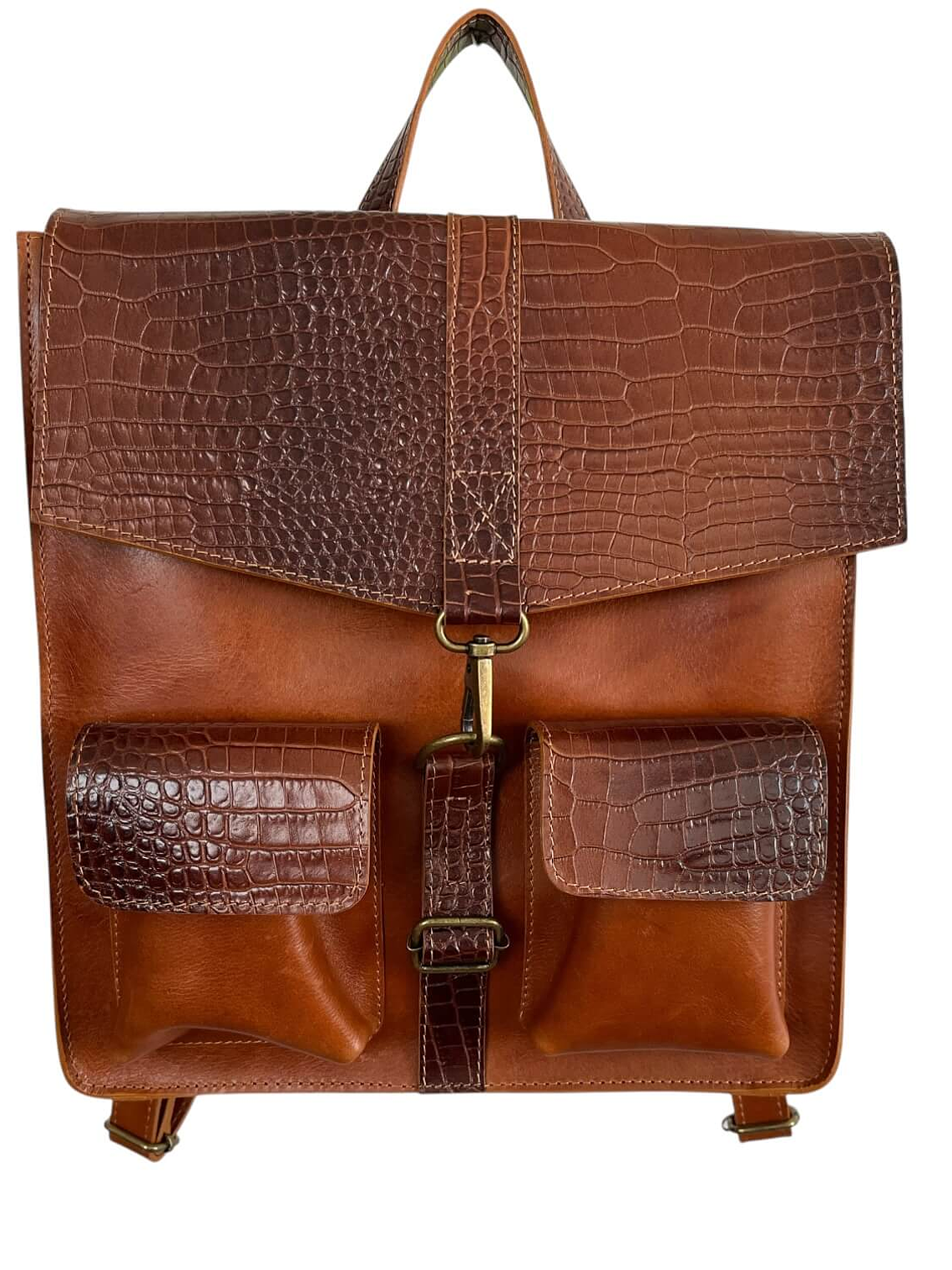 Mochila de Cuero ANTONELLA curry 1