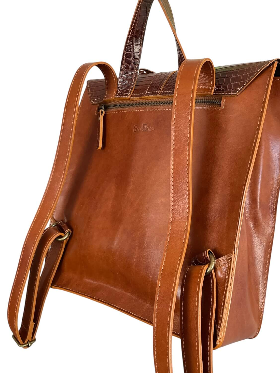 Mochila de Cuero ANTONELLA curry 3