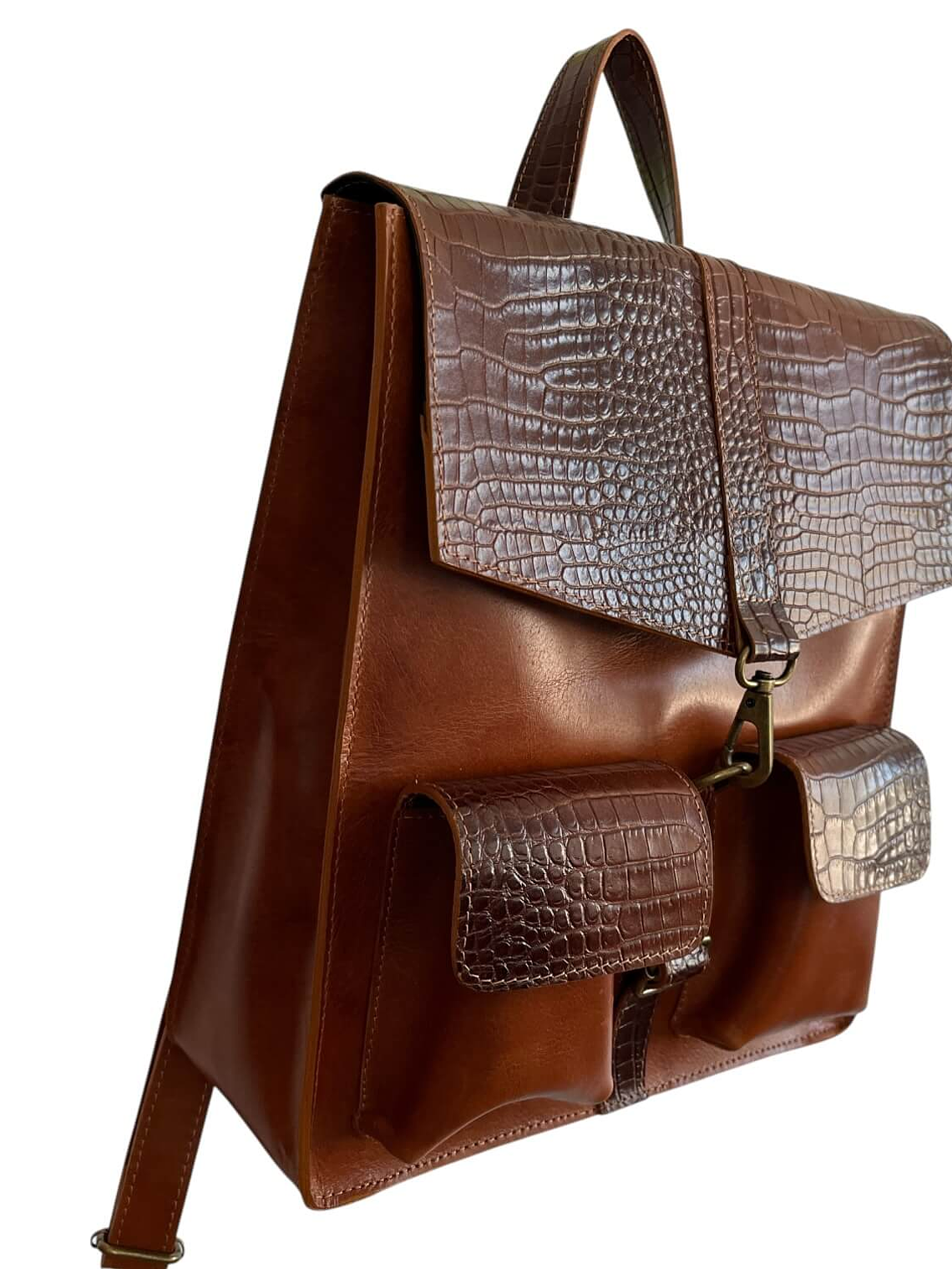 Mochila de Cuero ANTONELLA curry 4