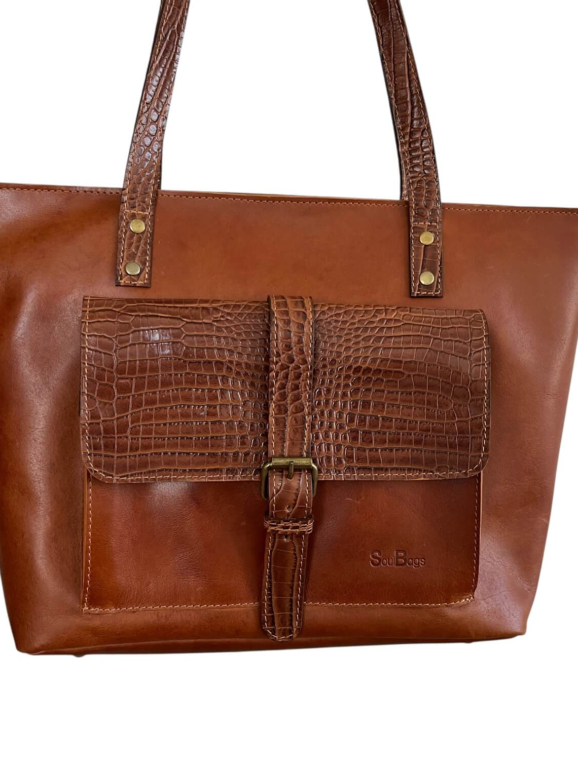 Cartera de Cuero ASTRID curry croco 1