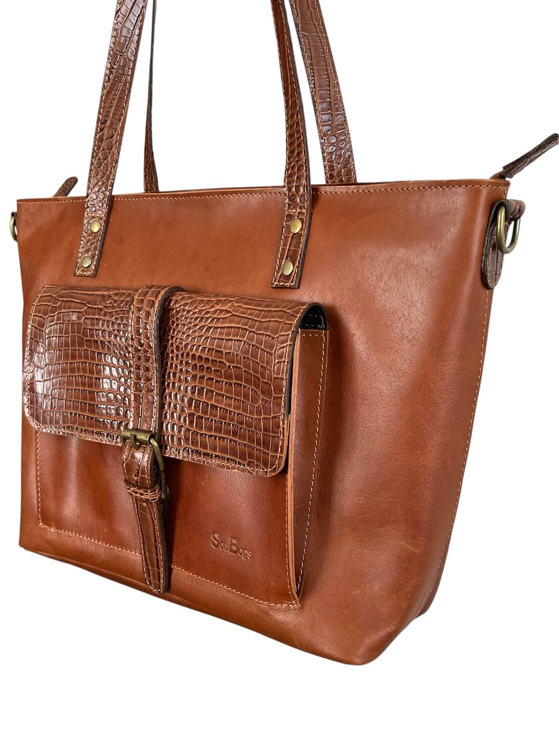 Cartera de Cuero ASTRID curry croco 2