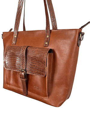 Cartera de Cuero ASTRID curry croco