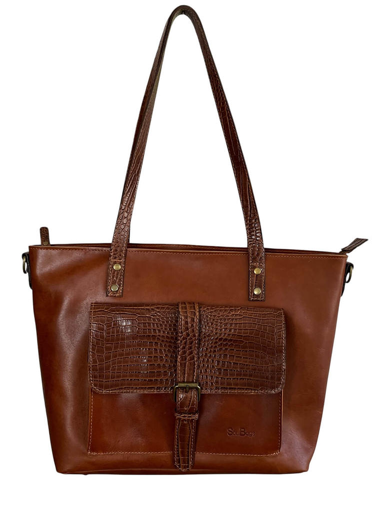 Cartera de Cuero ASTRID curry croco 3