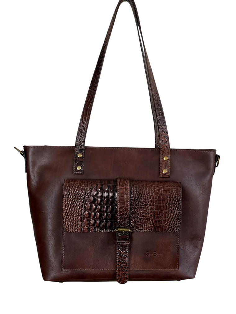 Cartera de Cuero ASTRID castaño 1