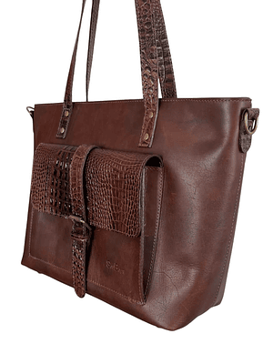 Cartera de Cuero ASTRID castaño