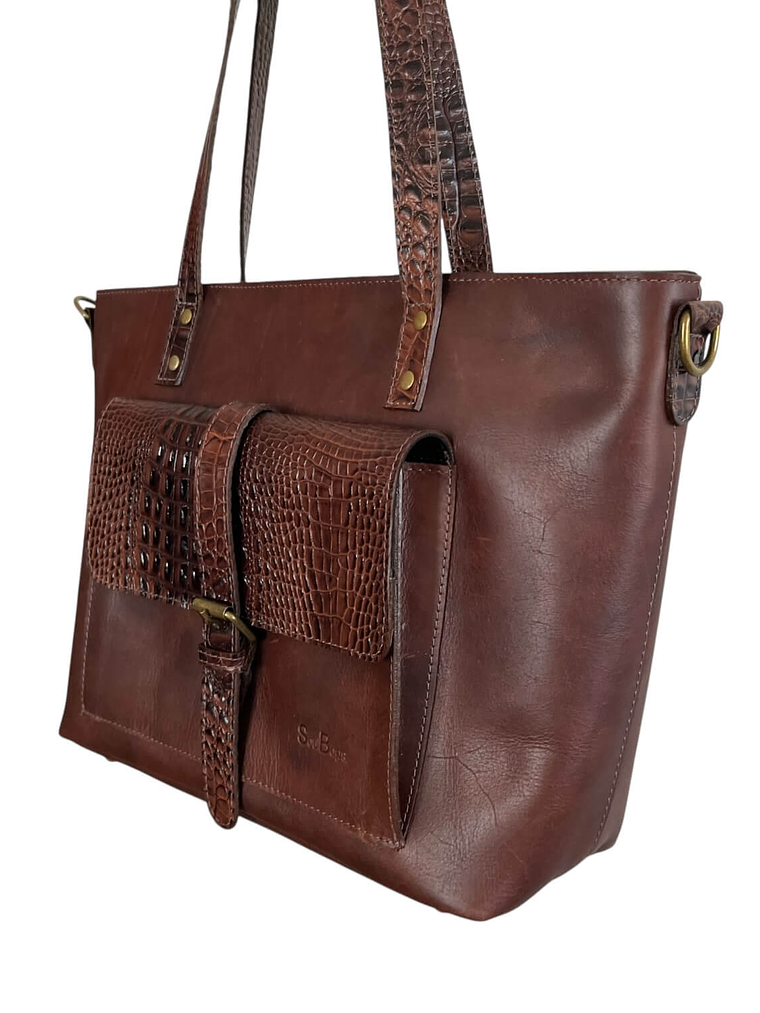 Cartera de Cuero ASTRID castaño 2