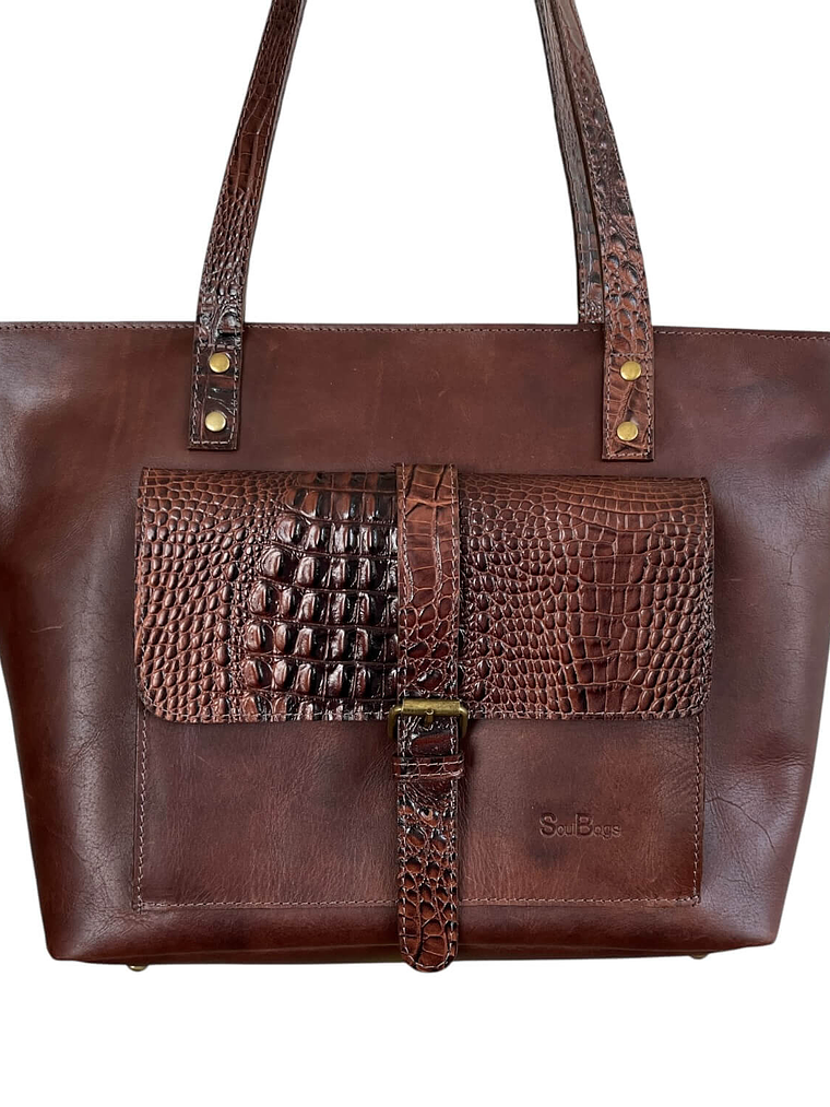 Cartera de Cuero ASTRID castaño 3