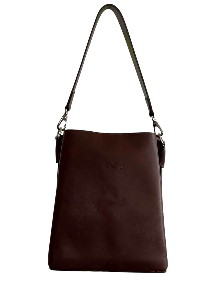 Cartera de Cuero ERICA castaño 1