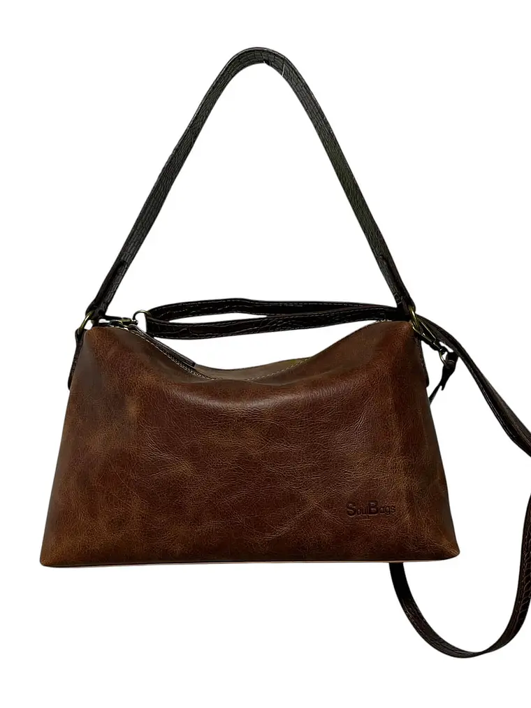 Cartera de Cuero KARINA almendra 1