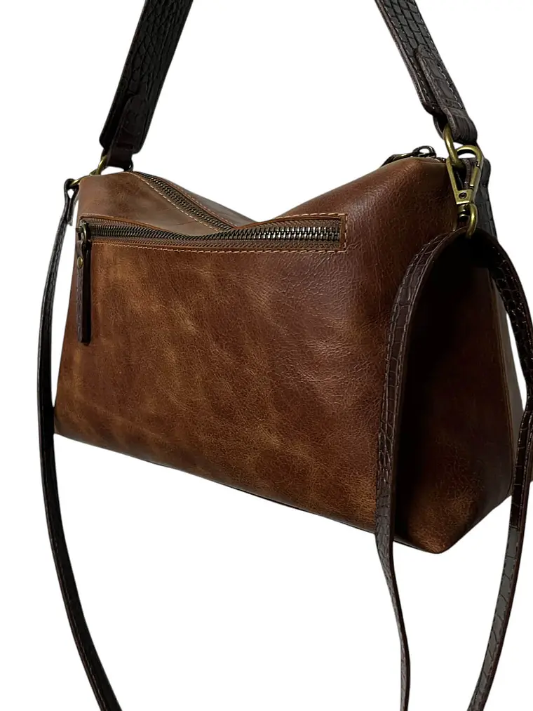 Cartera de Cuero KARINA almendra 4