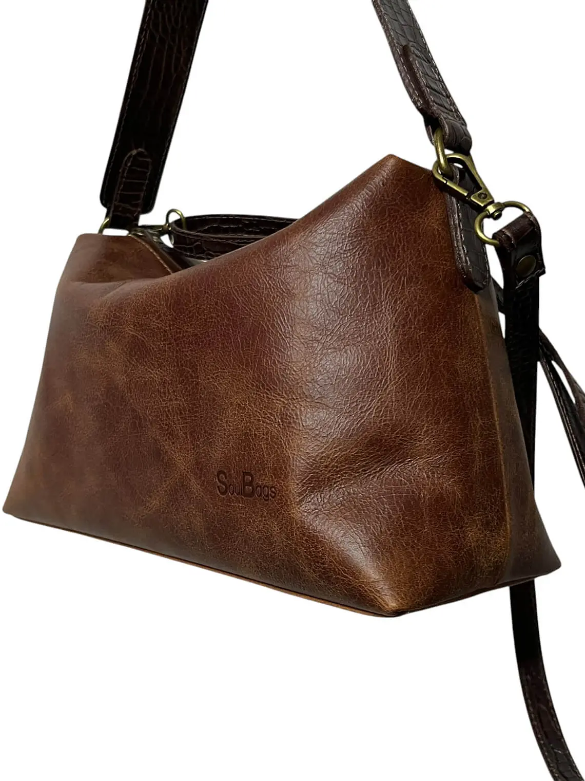 Cartera de Cuero KARINA almendra 5