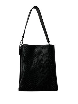 Cartera de Cuero ERICA negro croco