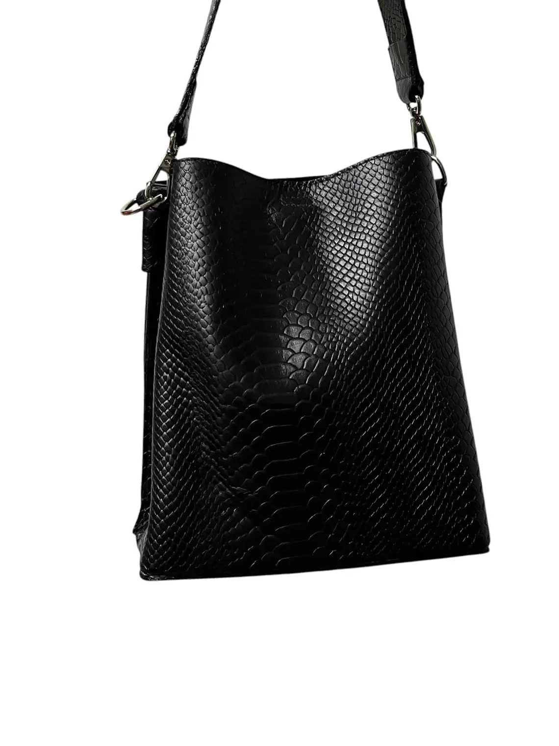 Cartera de Cuero ERICA negro croco 3