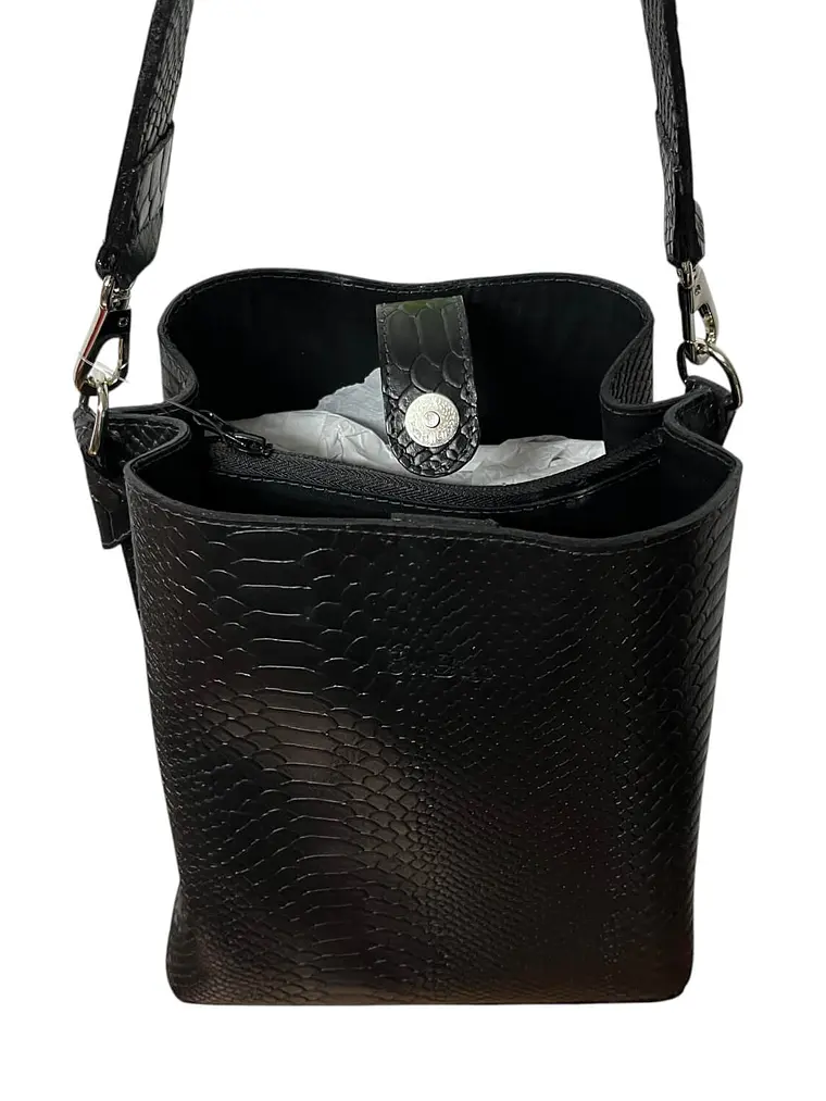 Cartera de Cuero ERICA negro croco 4