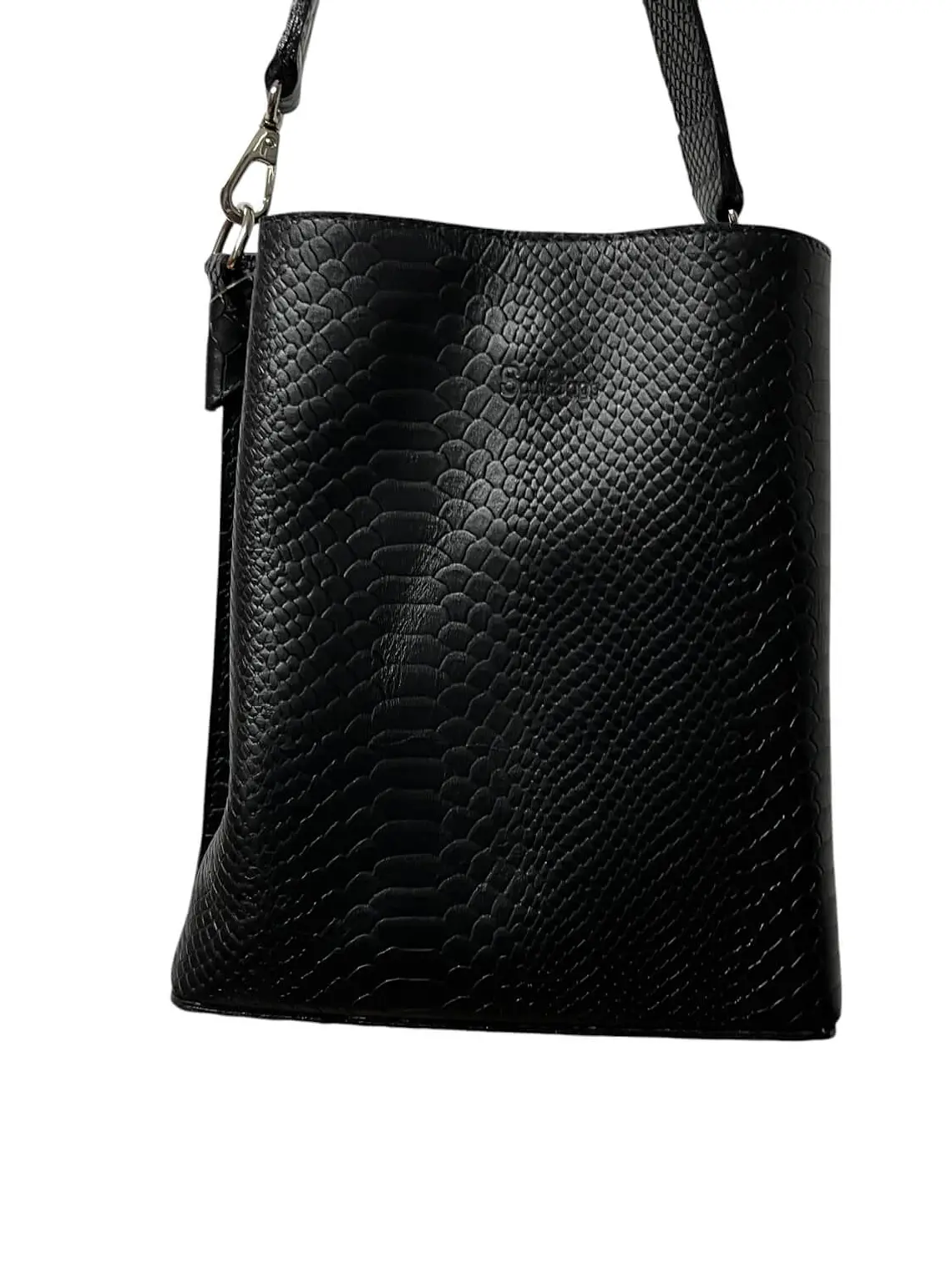 Cartera de Cuero ERICA negro croco 5