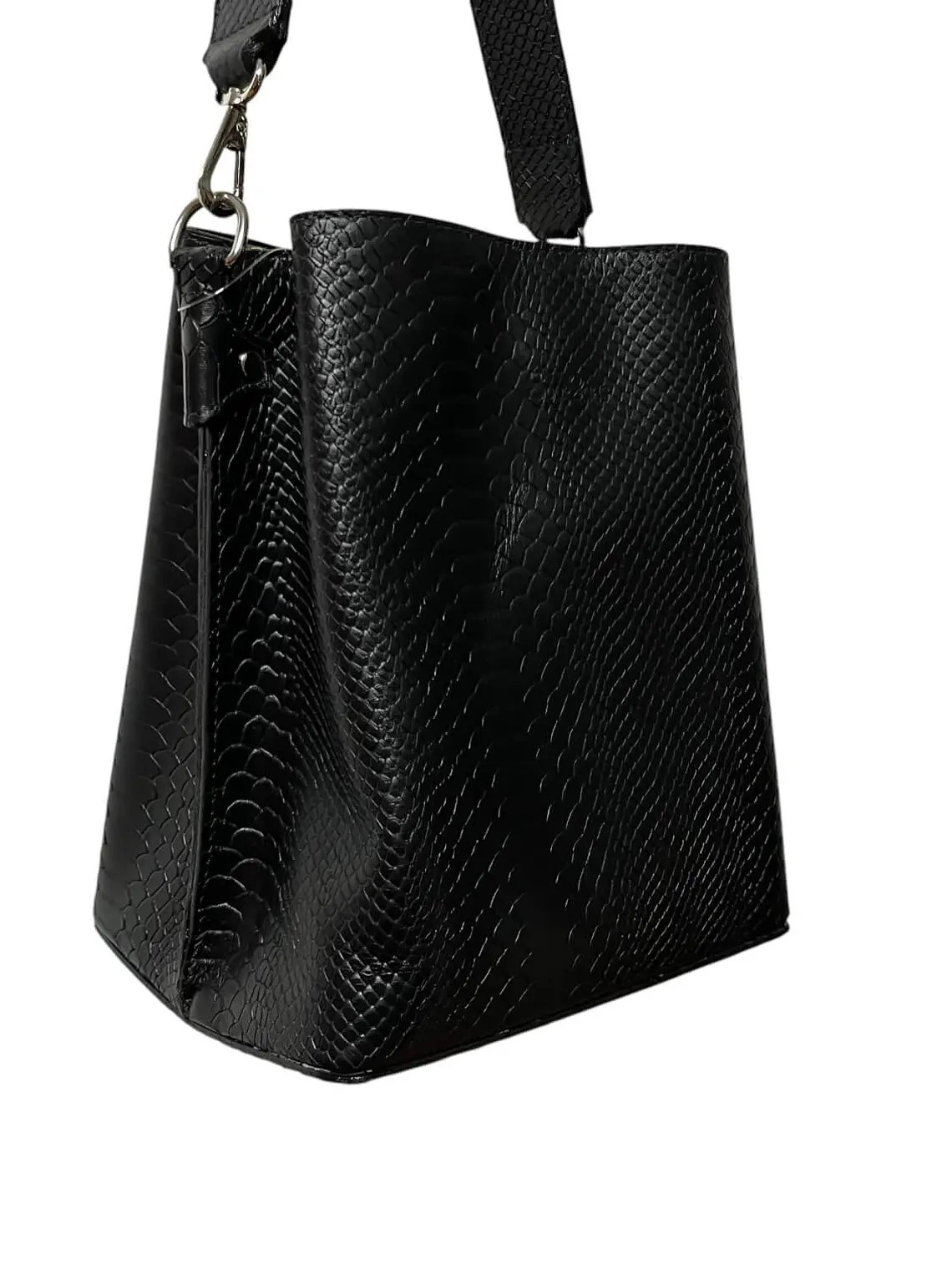 Cartera de Cuero ERICA negro croco 6