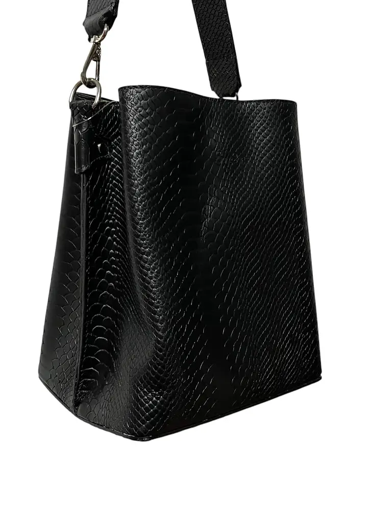 Cartera de Cuero ERICA negro croco 6