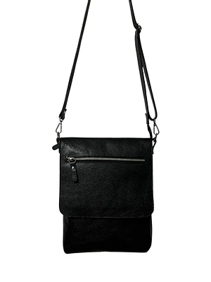 Morral de cuero YANIS negro