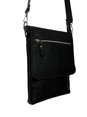 Morral de cuero YANIS negro