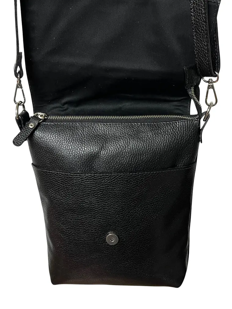 Morral de cuero YANIS negro 5