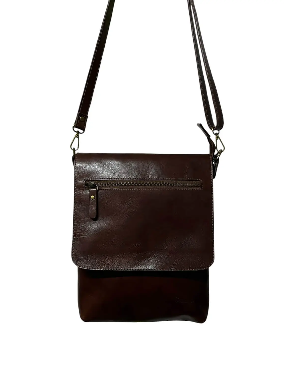 Morral de cuero YANIS castaño 1