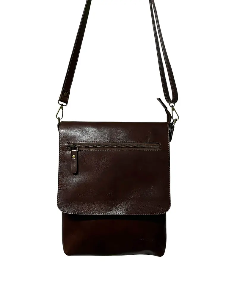 Morral de cuero YANIS castaño 1